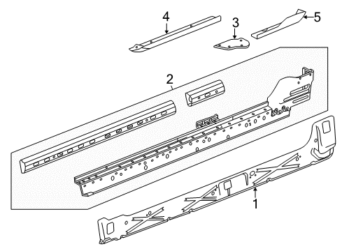 2015 GMC Sierra 2500 HD Rocker Panel Diagram 2 - Thumbnail