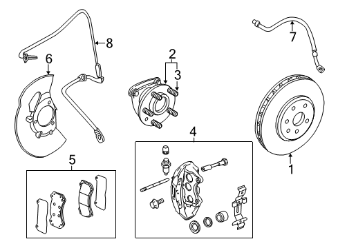 2011 Cadillac CTS Front Brakes Diagram 2 - Thumbnail