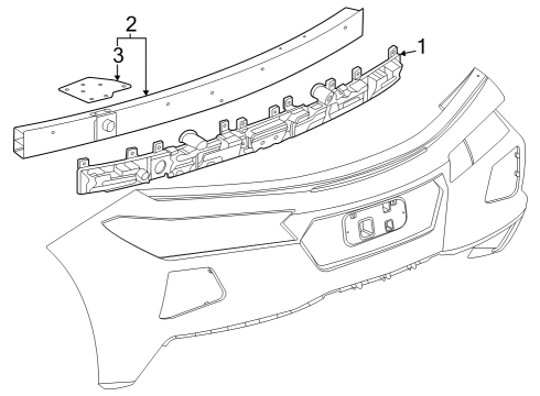 2024 Chevy Corvette Bumper & Components - Rear Diagram 4 - Thumbnail