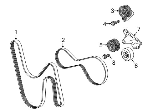 2014 Chevy SS Belts & Pulleys Diagram