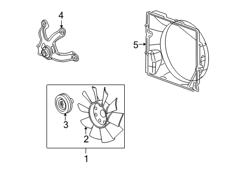 2007 Cadillac SRX Mount Bracket Diagram for 12597700
