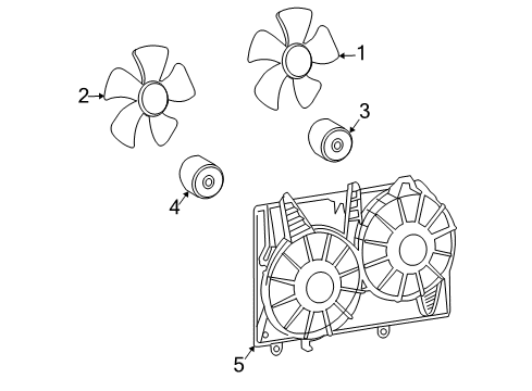 2006 Cadillac SRX Cooling System, Radiator, Water Pump, Cooling Fan Diagram 6 - Thumbnail