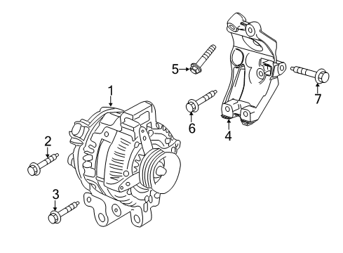 2010 Cadillac CTS Mount Bracket Diagram for 12612734