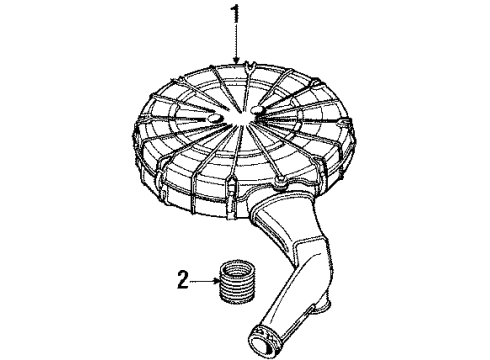 1988 Pontiac LeMans Air Cleaner Assembly Diagram for 90232147