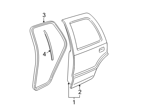 2002 GMC Yukon Rear Door Diagram
