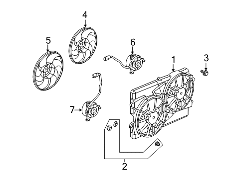 2009 Saturn Vue Cooling System, Radiator, Water Pump, Cooling Fan Diagram 8 - Thumbnail