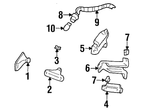 1990 Chevy C3500 Rear Lamps - Side Marker Lamps Diagram