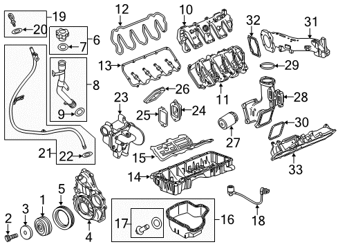 2016 GMC Sierra 2500 HD Fuel Filter Diagram for 12646512