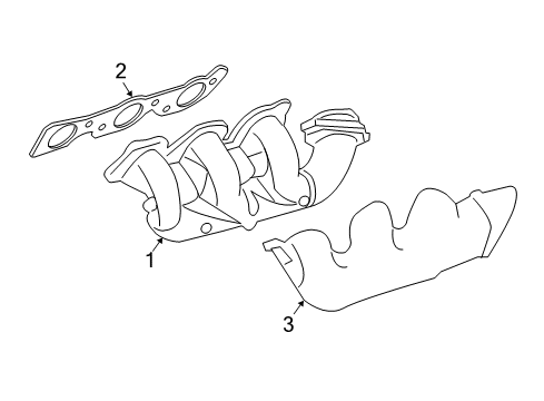 2010 Buick Lucerne Exhaust Manifold, Driver Side Diagram for 12603753