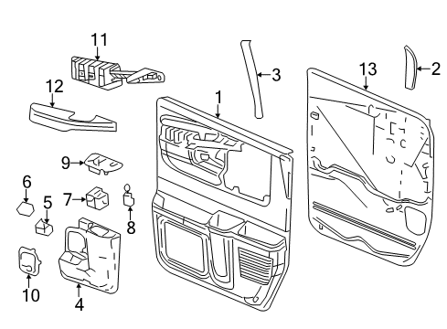 2007 Chevy Express 3500 Front Door Diagram