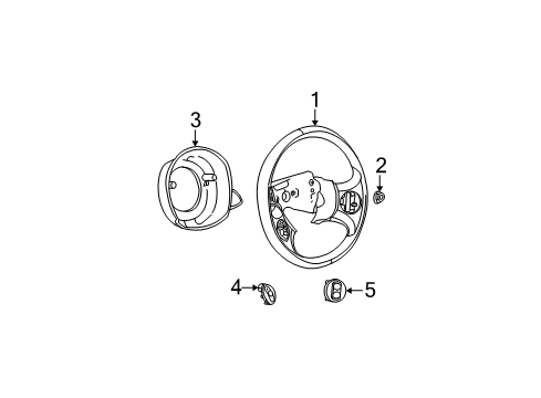 2005 Saturn Ion Steering Wheel Diagram for 15859757