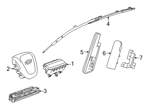 2022 Chevy Trax Air Bag Components Diagram