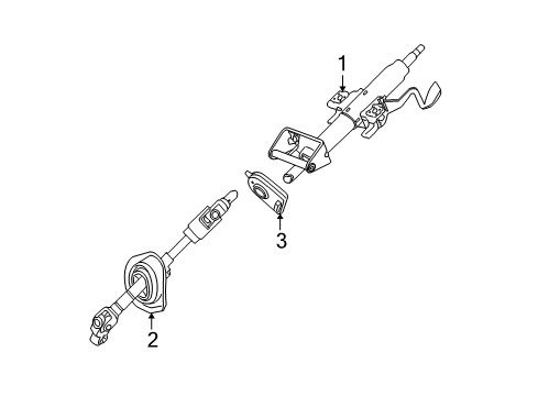 2009 Chevy Equinox Steering Column, Steering Wheel & Trim Diagram 2 - Thumbnail