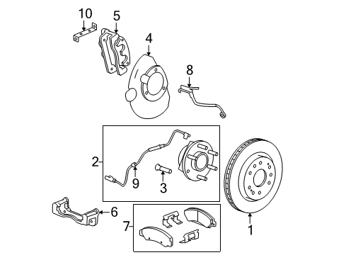 2007 Cadillac Escalade EXT Anti-Lock Brakes Diagram