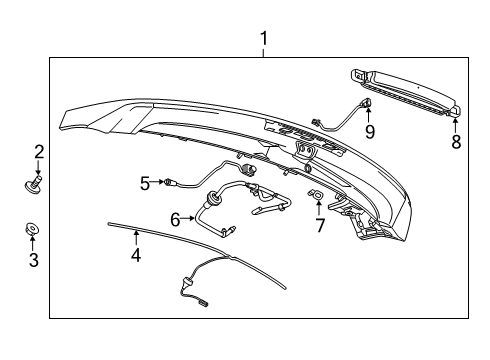 2024 Cadillac XT4 Rear Spoiler Diagram