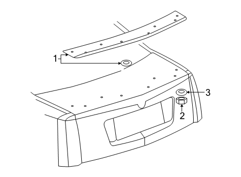 2005 Cadillac STS Rear Spoiler Diagram