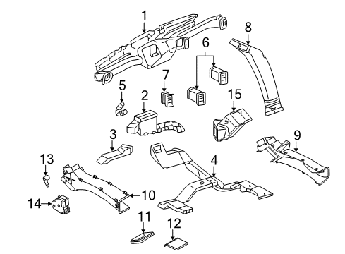 2006 Cadillac Escalade ESV Ducts Diagram