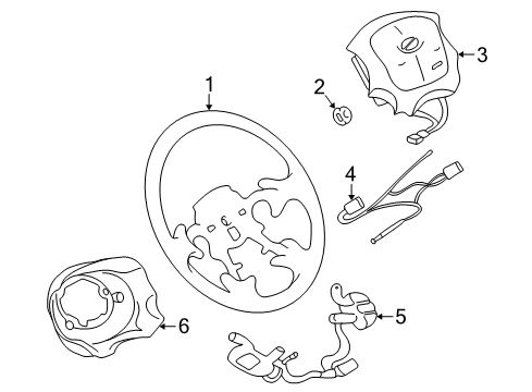 2000 Oldsmobile Alero Steering Wheel Diagram for 22715352