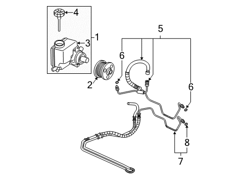 2004 Pontiac Grand Prix Power Steering Pump Diagram for 19369083
