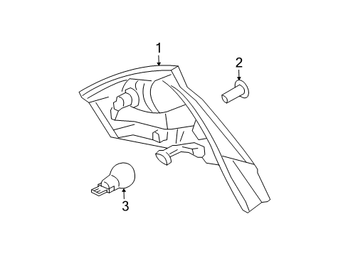 2007 Saturn Ion Tail Lamp Assembly, Passenger Side Diagram for 22723025