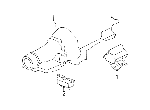 2008 Cadillac Escalade ESV Engine & Trans Mounting Diagram