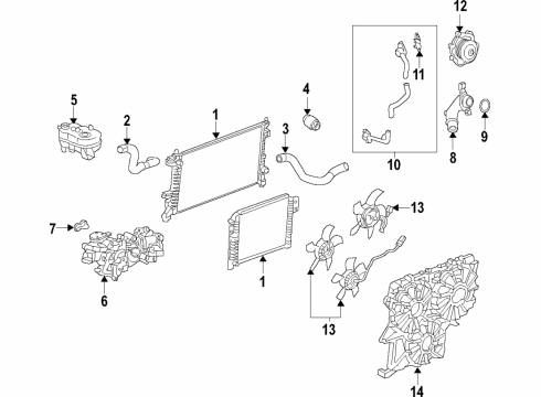 2020 Chevy Silverado 1500 Fan & Motor Diagram for 84850041