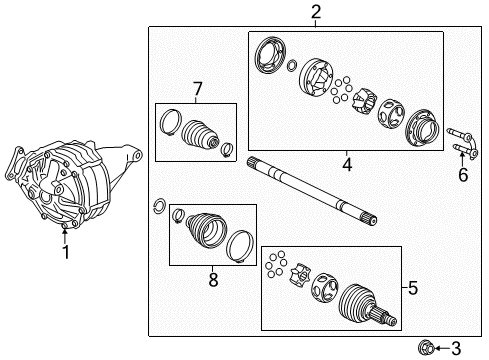 2012 Cadillac CTS Axle & Differential - Rear Diagram 3 - Thumbnail