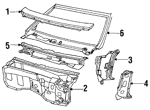 1985 Cadillac Seville Glass Diagram for 20147958