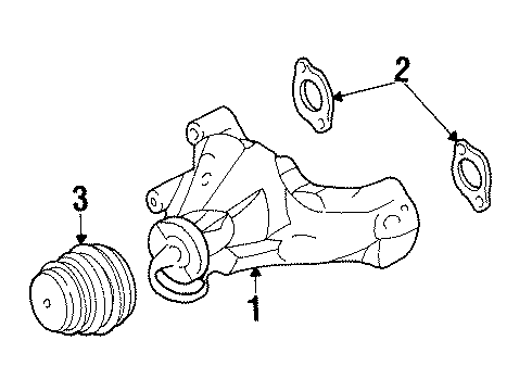 1990 Chevy C3500 Water Pump Gasket Diagram for 3860039