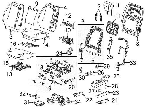 2010 GMC Terrain Power Seats Diagram