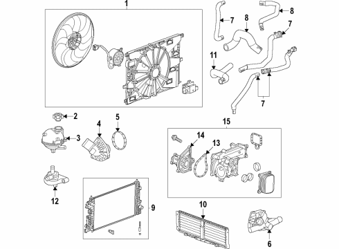 2021 Chevy Trailblazer Transmission Cooler Mount Bolt Diagram for 11611226