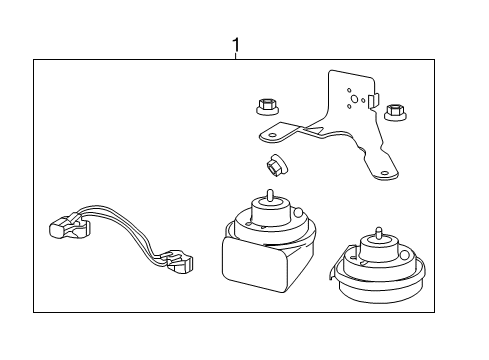 2015 Buick LaCrosse Horn Diagram for 26679158