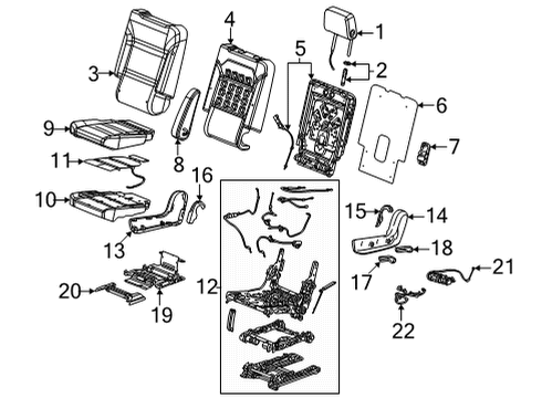 Frame Kit, Seat Back Cushion Diagram for 85082562