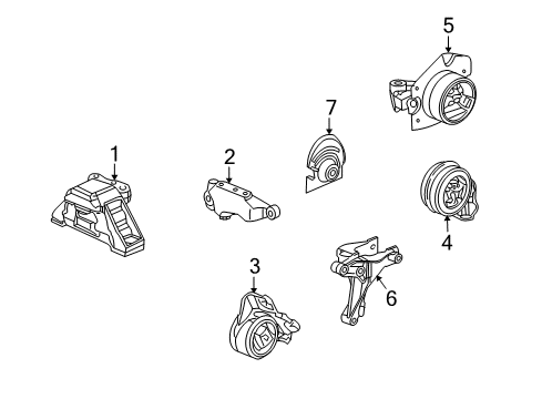 2007 Pontiac G5 Engine & Trans Mounting Diagram