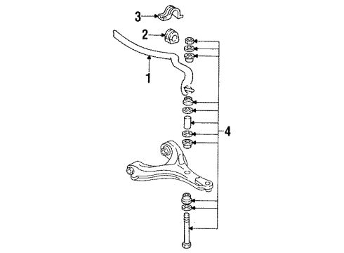 1997 Oldsmobile 88 Stabilizer Bar & Components - Front Diagram