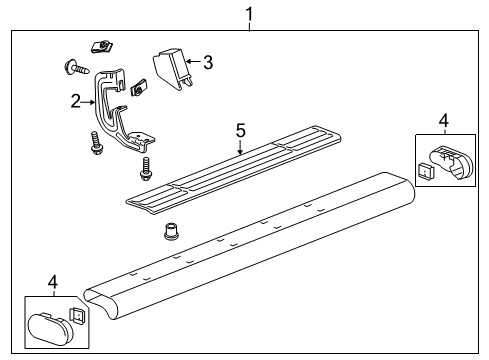 2013 GMC Sierra 1500 Running Board Diagram 5 - Thumbnail