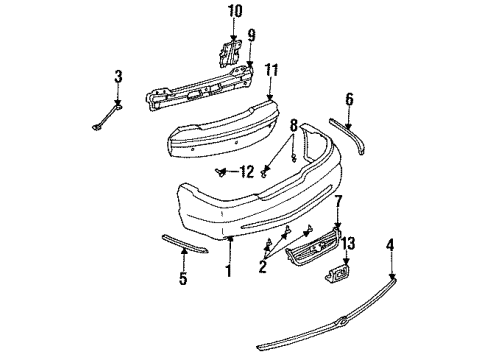 1994 Chevy Lumina APV Emblem, Front Diagram for 10229461
