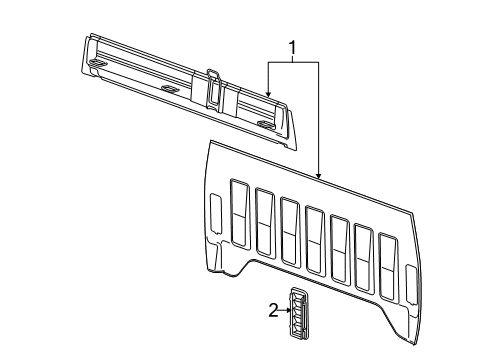 2012 GMC Sierra 2500 HD Back Panel Diagram 4 - Thumbnail