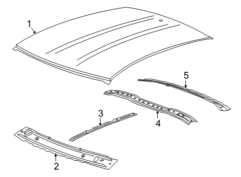 2017 Chevy Camaro Roof & Components Diagram