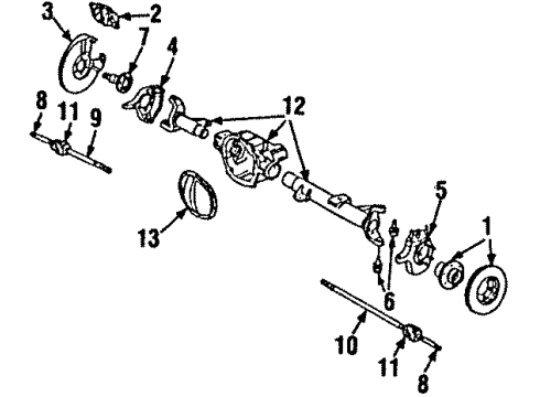 1985 Chevy K20 Differential - Front Diagram