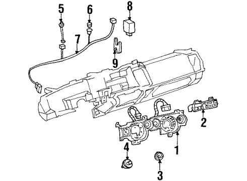 1998 Buick Riviera Instrument Cluster Diagram for 25657278