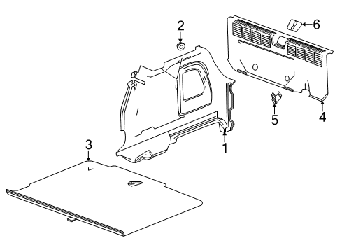 2017 Chevy Cruze Interior Trim - Rear Body Diagram 2 - Thumbnail