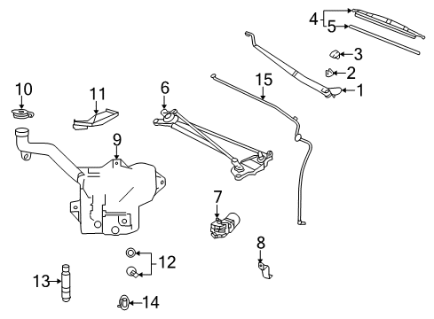 2005 Cadillac XLR Wiper Transmission Diagram for 10346186