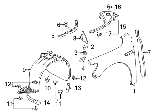 2017 Buick LaCrosse Fender & Components Diagram