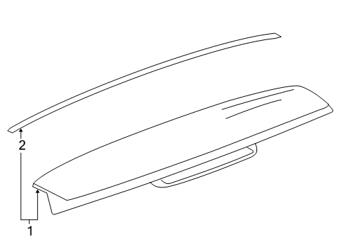 2012 Cadillac Escalade Rear Spoiler Diagram 2 - Thumbnail