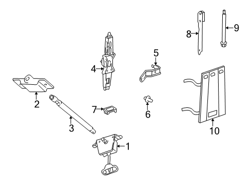 2001 Pontiac Montana Spare Tire Carrier Diagram