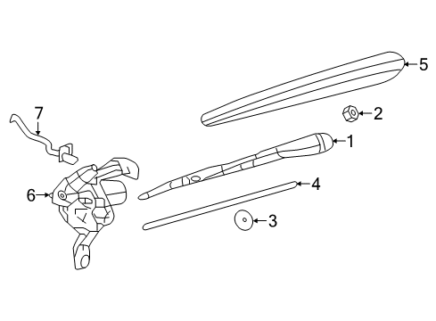 2019 Chevy Bolt EV Rear Wiper Components Diagram