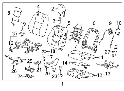 2013 Chevy Camaro Motor, Driver Side Diagram for 13580556