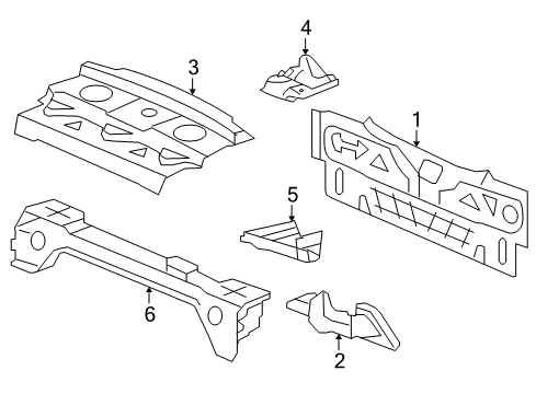 2008 Saturn Aura Rear Body Panel Diagram for 25863249
