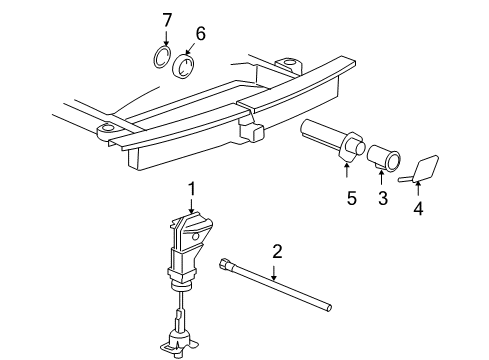2011 GMC Sierra 1500 Spare Tire Carrier Diagram 3 - Thumbnail
